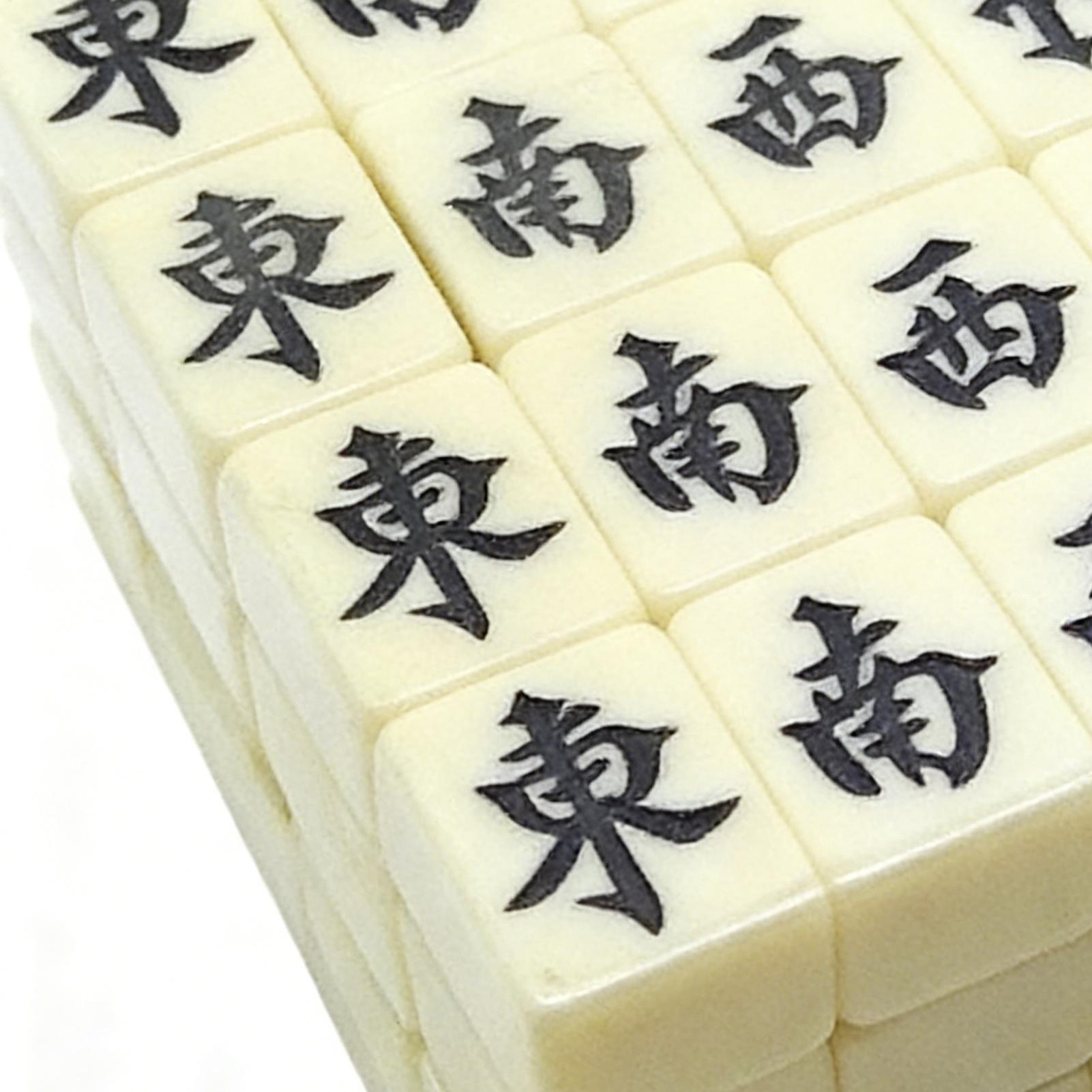 Board Game Mahjong - مجموعة ألعاب ماهجونغ الصينية، 144 قطعة