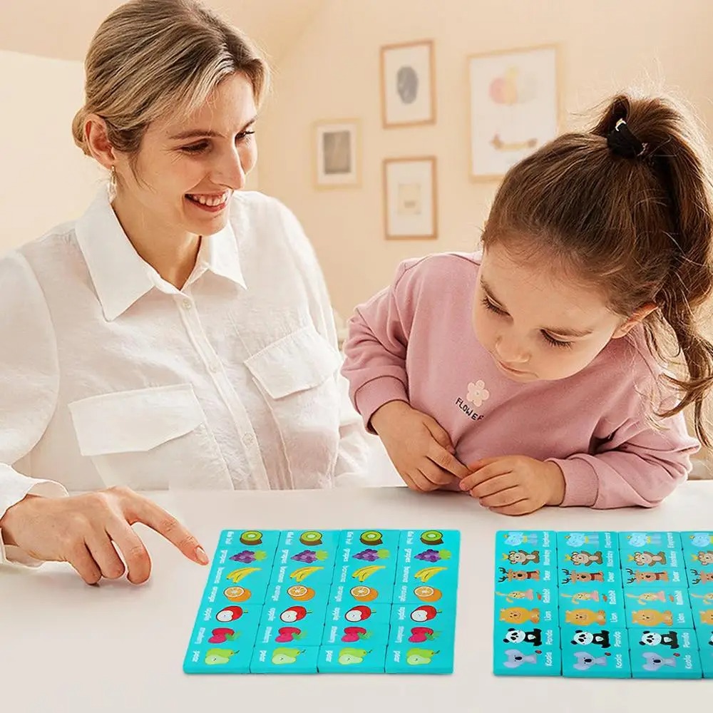 Board Game Flip 7 - لعبة سوليتير الذاكرة الخشبية المطابقة لعبة
