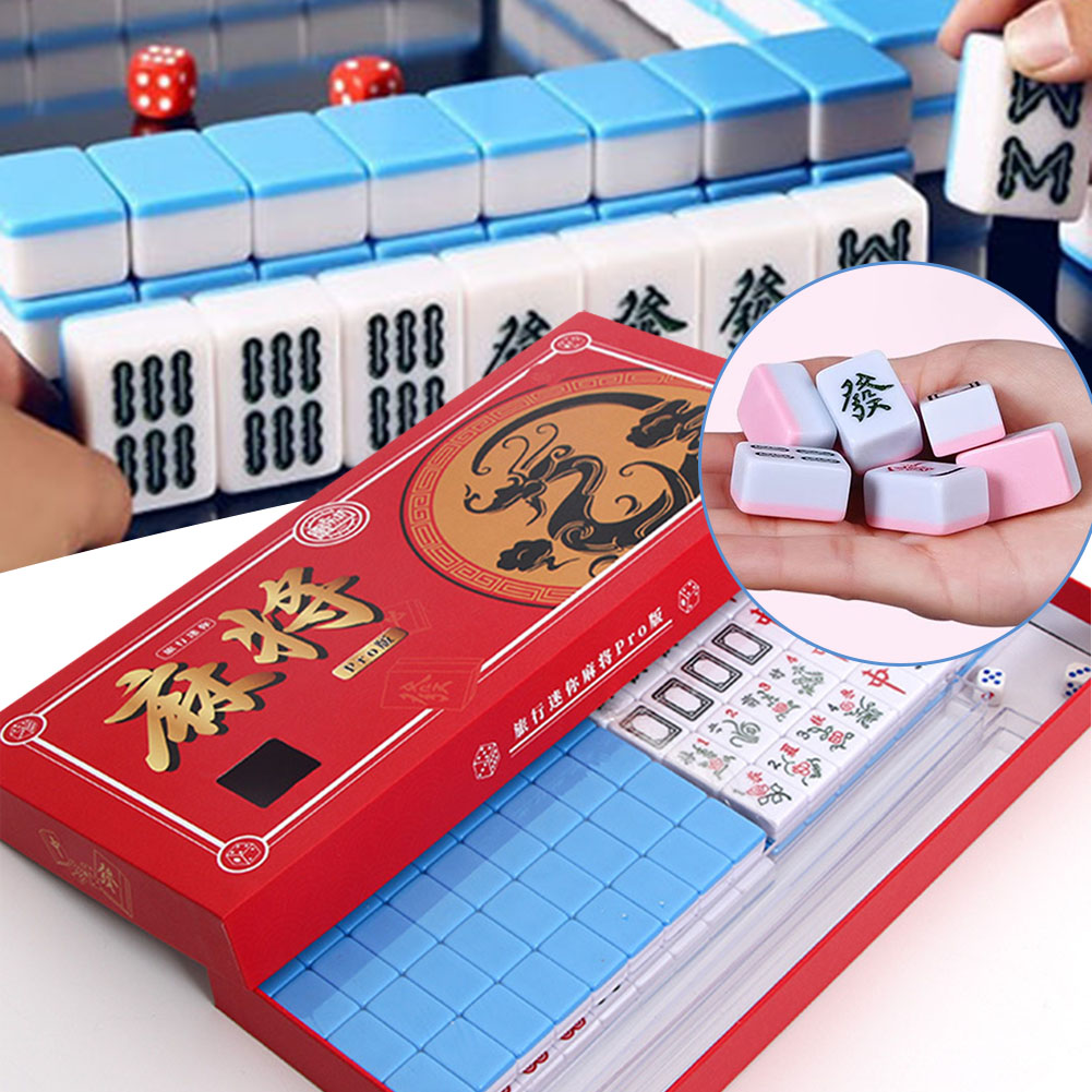 Board Game Mahjong - مجموعة ما جونغ صغيرة محمولة للسفر