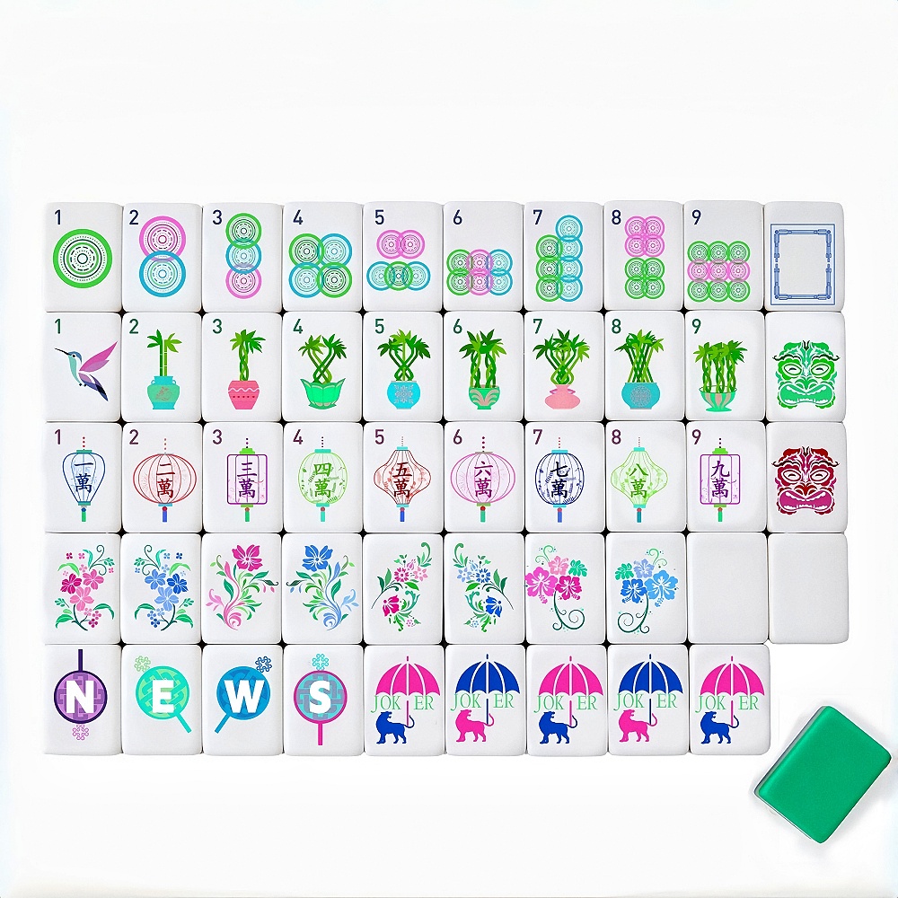 Board Game Wild Wild - مجموعة ماهجونغ أمريكية 2026، قطع ماهجونغ
