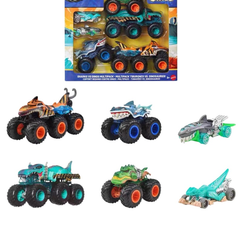 Hot Wheels Car Monster Trucks - مجموعة سيارات هوت ويلز مونستر تركس