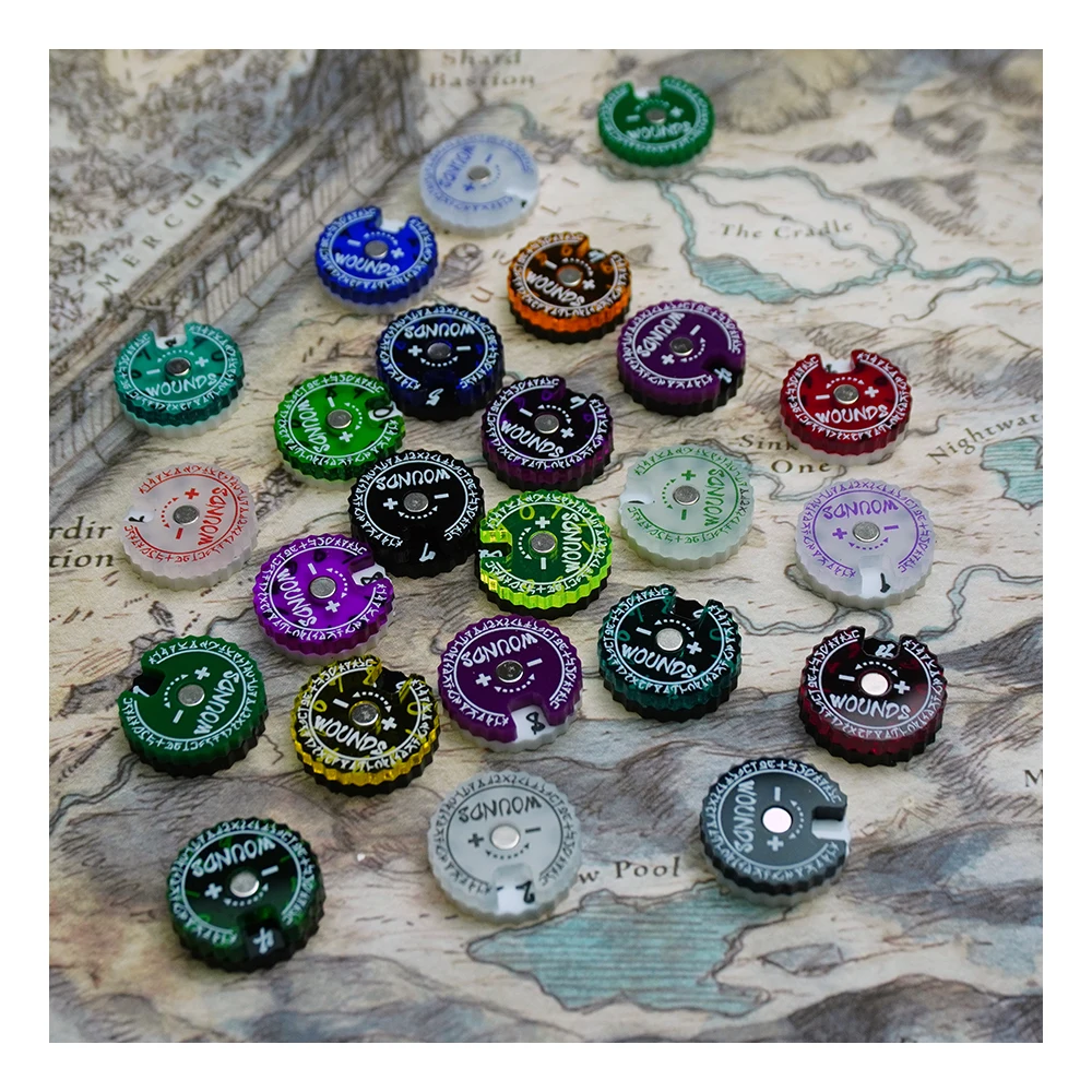 Game Token Counter - جهاز تعقب الجروح 20 ملم مجموعة