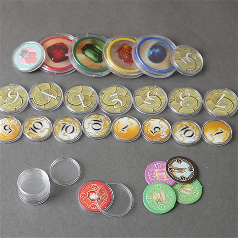 Board Game With Chips - 20/50 قطعة 15 أحجام 18-45 مللي