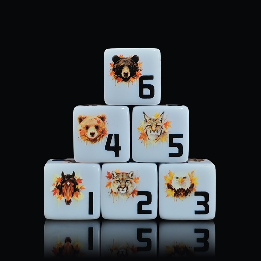 Board Game Wild Wild - 12 قطعة من مكعبات الأكريليك D6
