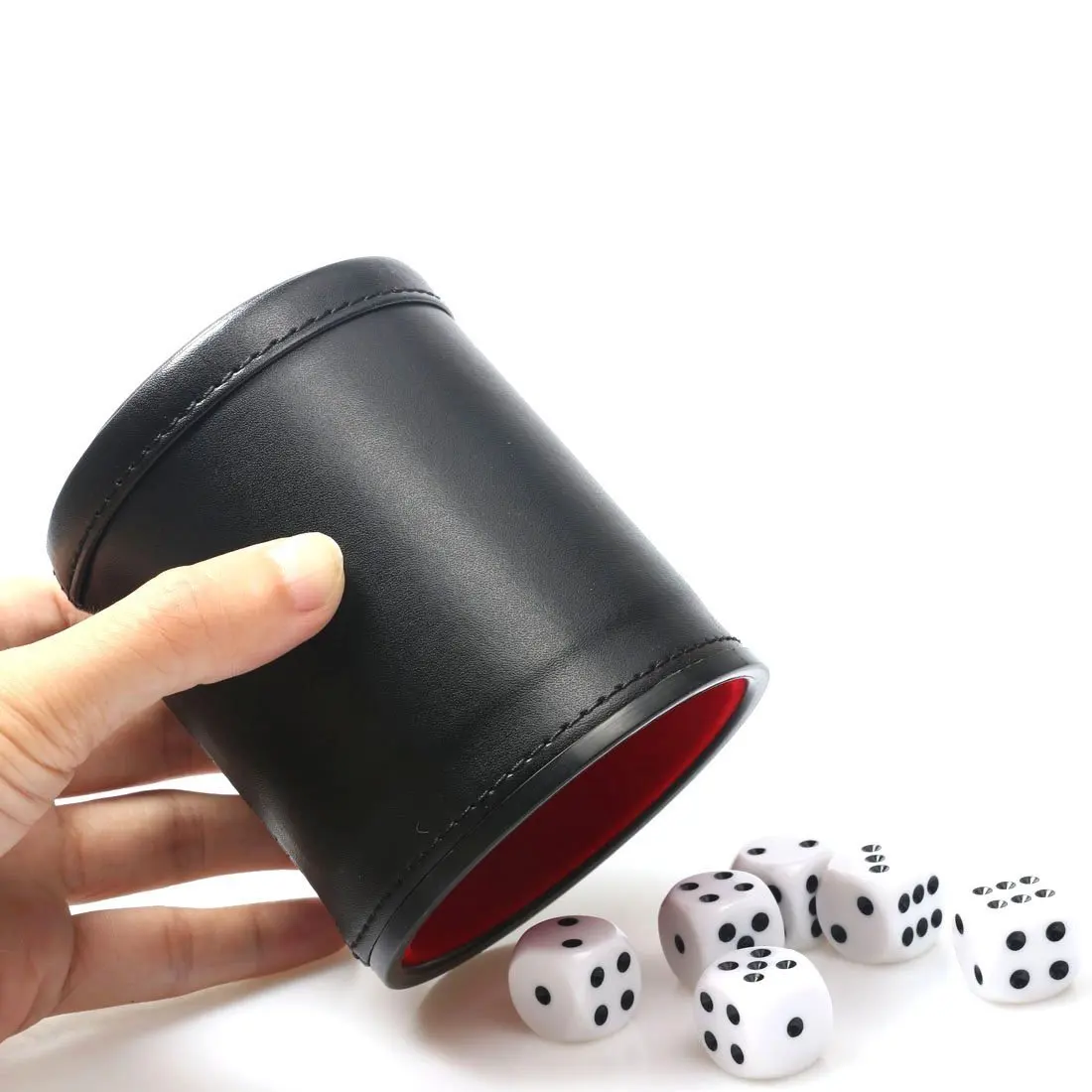 كوب نرد جلدي بغطاء، ببطانة داخ - مراجعة Board Game Yahtzee وسعره