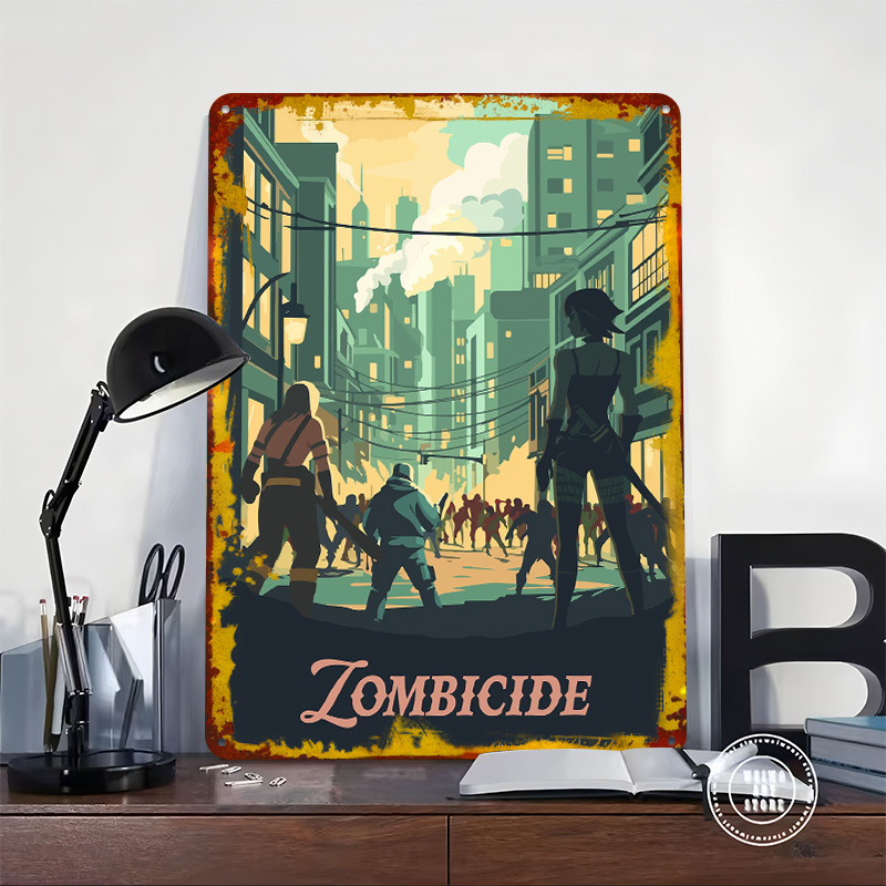 لوحة معدنية مستوحاة من لعبة زو - مراجعة Board Game Zombicide وسعره