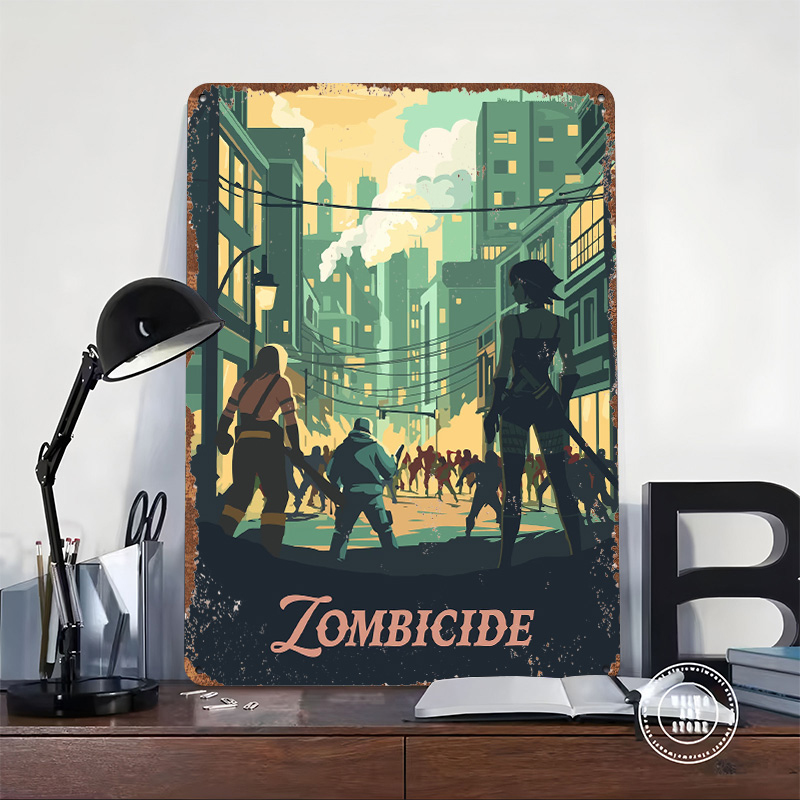لوحة معدنية مستوحاة من لعبة زو - مراجعة Board Game Zombicide وسعره