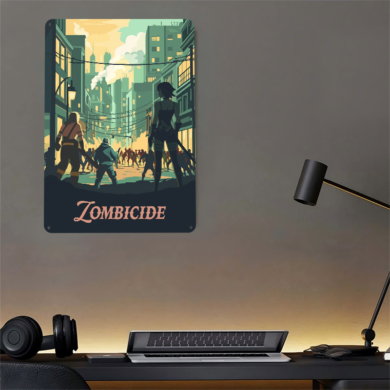 لوحة معدنية مستوحاة من لعبة زو - مراجعة Board Game Zombicide وسعره