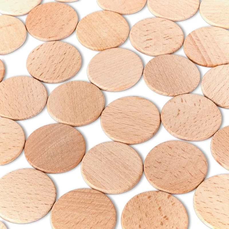50 قطعة من الدوائر الخشبية غير - مراجعة Board Game With Chips وسعره