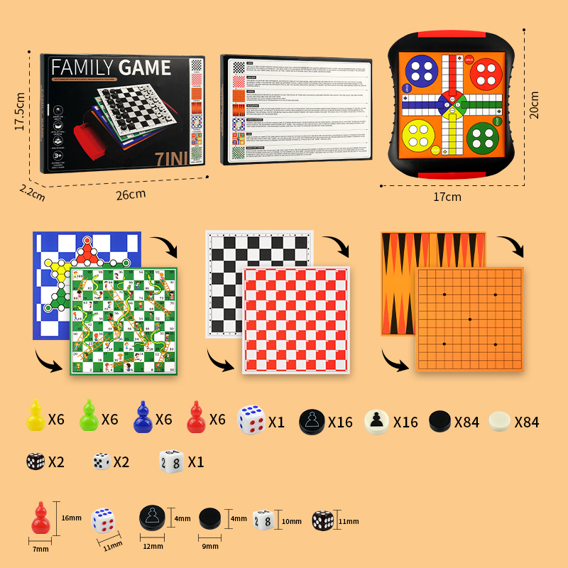 مجموعات ألعاب الطاولة 3 في 1/5 - مراجعة Board Game Ludo وسعره