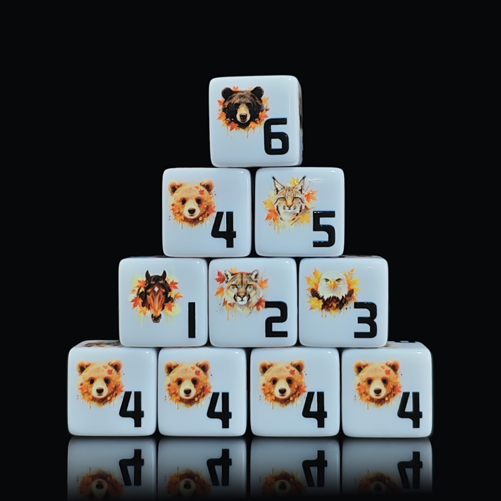 12 قطعة من مكعبات الأكريليك D6 - مراجعة Board Game Wild Wild وسعره